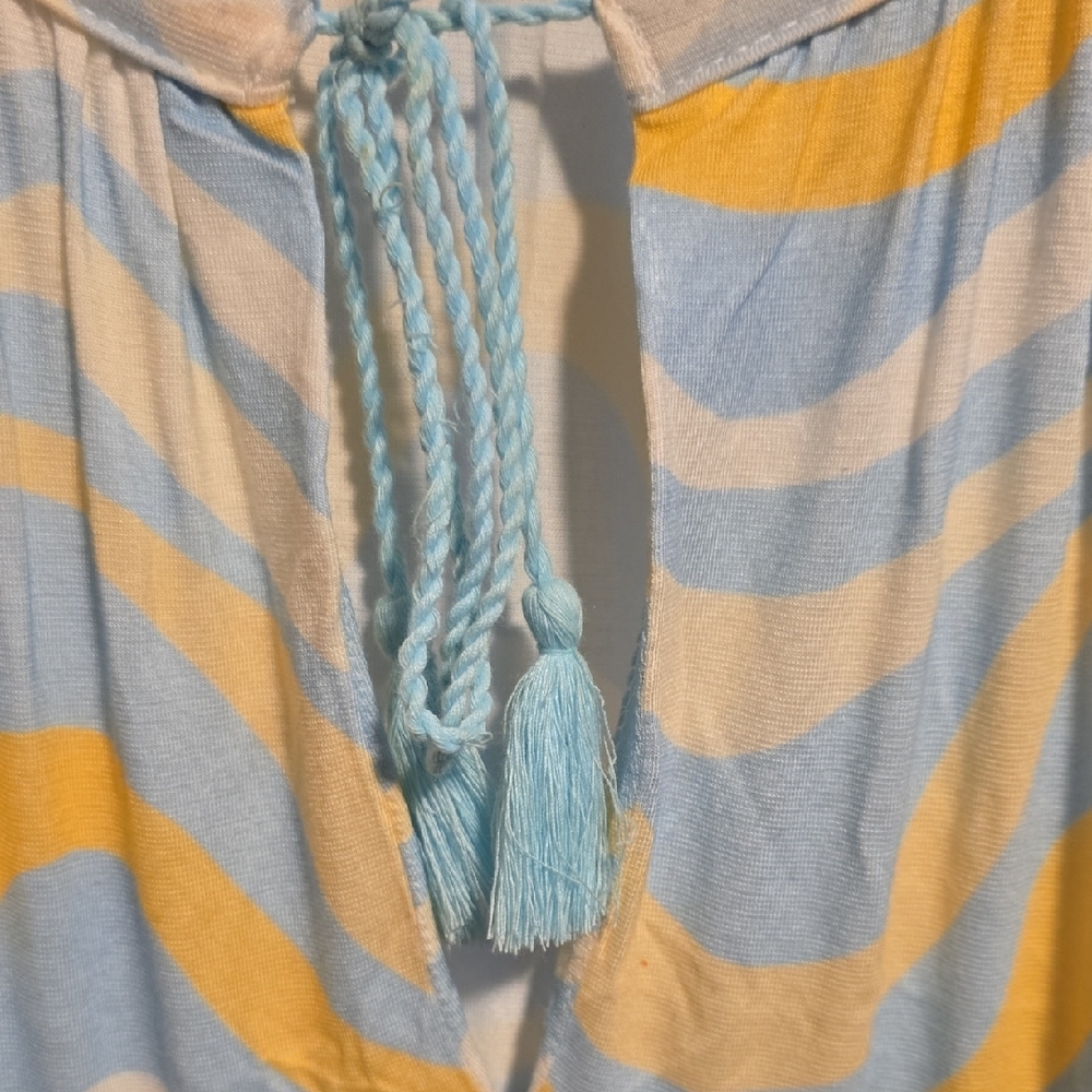 Yellow and Blue Maxi Dress - Picture 2 of 5
